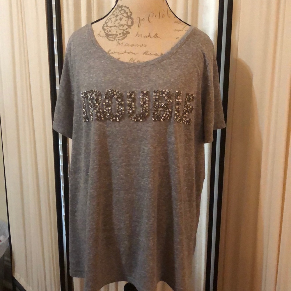 TROUBLE in Rhinestones T-Shirt